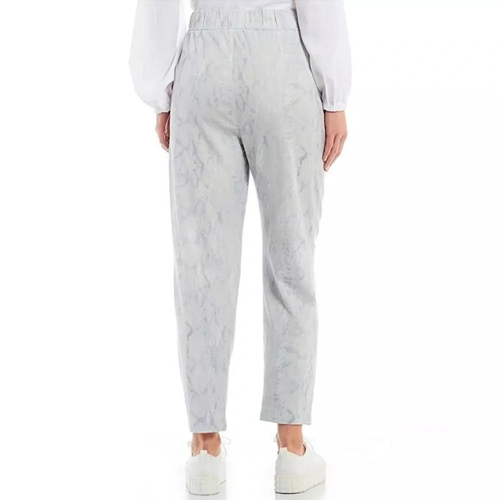 Snake Print Drawstring Tapered Pants - Picture 2 of 4